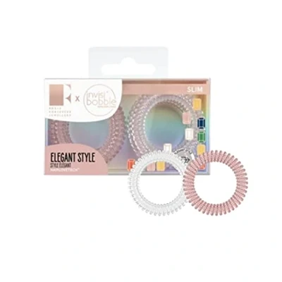 Imagen de Invisibobble Slim Gomillas transparentes para pelo y Gomas rosa x6 antirotura en edición limitada espiral