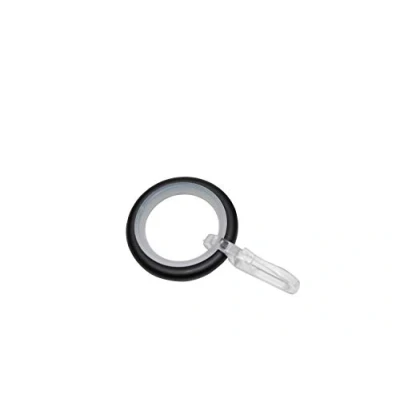 Imagen de Gardinia 10 Anillos para Cortinas (Metal, Acero Mate, Unidades), Color Negro
