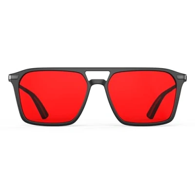 Imagen de Goiteia Gafas 100% bloqueadoras de luz azul rojas para dormir bloqueo total y verde Alivia la fatiga ocular mejora el sueño