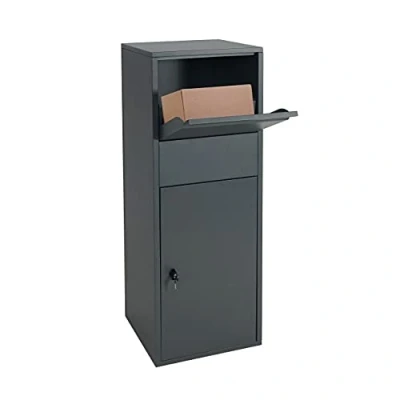 Imagen de Mendler HWC G80 Buzón de pie (tamaño XL, galvanizado), color gris oscuro