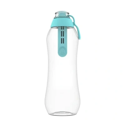 Imagen de Dafi Botella de filtro agua carbón 0,7L Ideal para la escuela, el trabajo, gimnasio, los viajes, Elimina sabor y olor a cloro, Ergonómico duradero Menta