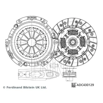 Imagen de BLUE PRINT ADC430129 Kit de Embrague tres piezas con grasa sintética cojinete desembrague 201 MITSUBISHI: COLT 6, SMART: Forfour I