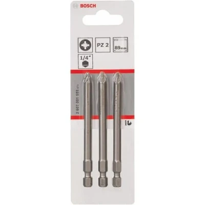 Imagen de Bosch 2 607 001 583 Punta de atornillar extra dura PZ 2, 89 mm (pack 3)