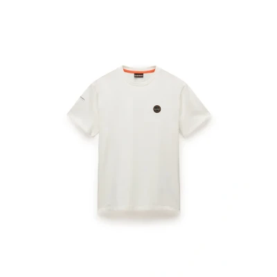 Imagen de Napapijri Badge Camiseta básica, Hombre, Talla: XXL, White heron