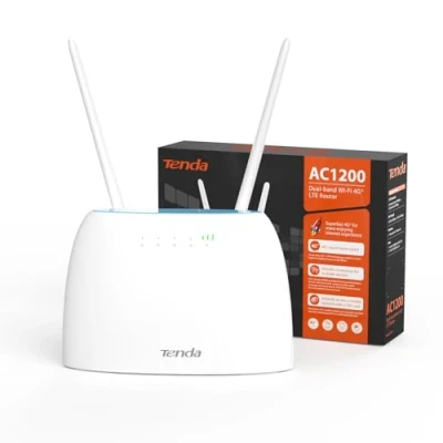Imagen de Tenda 4G09 Router 4G+ LTE CAT6, SIM 4G WiFi AC1200 5GHz &amp; 2.4GHz, 2 Antenas Desmontables de 5dBi, Gigabit Port 1000Mbps, VPN, Conectividad Multi Dispositivos, Sin Configuración