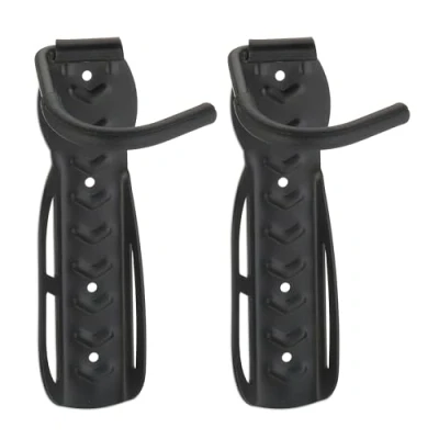 Imagen de Relaxdays Set de 2 soportes pared para bicicleta Soporta hasta 25 kg cada uno, 10 x 26,5 12 cm