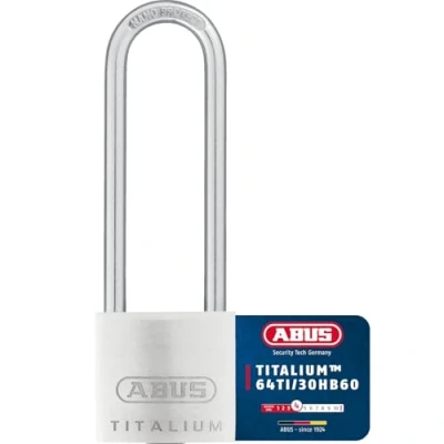 Imagen de Abus 64TI/30HB60 KA6311 Candado Titalium de 30mm arco extra largo llaves iguales