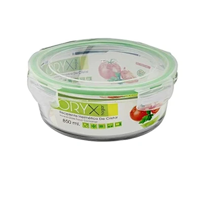 Imagen de ORYX Recipiente Hermetico Cristal Redondo 850 ml. Ø 165 x 8 (alt) cm.