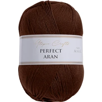 Imagen de Utopia Crafts Aran Hilo para tejer y ganchillo, 400 g (tierra macetas)