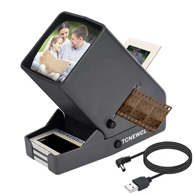 Imagen de Visor de Diapositivas y Negativos 35 mm, LED Daylight Desktop Film Viewer con Aumento 3X