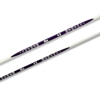 Imagen de Prym Agujas de Tejer para Chaqueta ergonómica 40 cm 4,50 mm Soltero Puntiagudo Punto, Metal, Blanco, 4,5 mm, 2