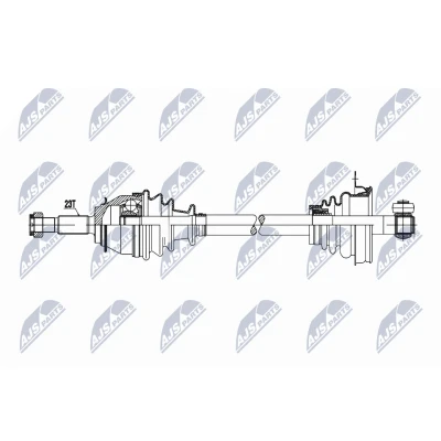 Imagen de NTY NPW RE 065 Árbol de transmisión Eje delantero, izquierda DACIA: SANDERO 2