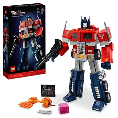 Imagen de LEGO Icons Optimus Prime, Maqueta para Construir Adultos, Modelo 2 en 1 Transformers, Robot y Camión, Idea de Regalo Hombres Mujeres 10302