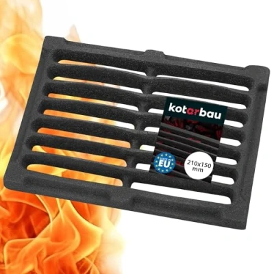 Imagen de KOTARBAU® Rejilla de Hierro Fundido para Chimenea, 21,5 x 15,5 cm, Cenizas, Rectangular chimeneas, Estufas, Parilla Resistente