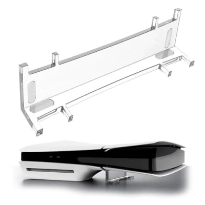 Imagen de Soporte Horizontal PS5 Slim,Soporte Slim,Base Slim Horizontal,Sencillo Acrilico Transparente Accesorios Compatible con Playstation 5 Silm Disc/Digital Edition