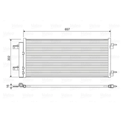 Imagen de VALEO 822626 Condensador con secador Aluminio 302 OPEL: Astra K Hatchback, Sports Tourer