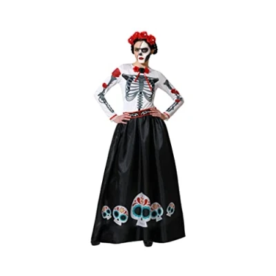 Imagen de Atosa disfraz esqueleto mejicano catrina mujer XL