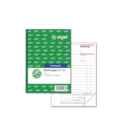 Imagen de sigel Formularbuch &quot;Rechnung&quot;, A6, 2 x 50 Blatt