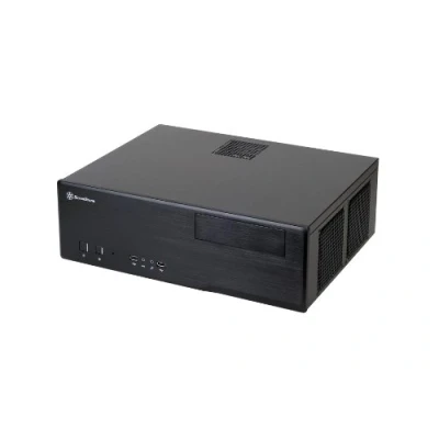 Imagen de SilverStone SST GD05B USB 3.0 Grandia HTPC Micro ATX Carcasa de Ordenador, Rendimiento silencioso con Alto Flujo Aire, Negro