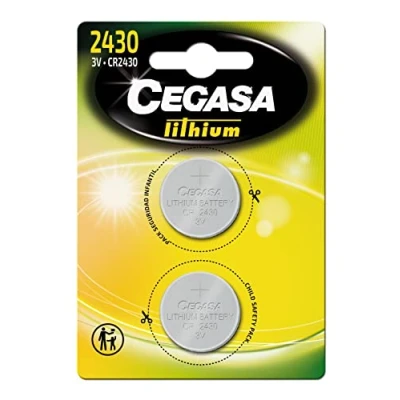 Imagen de cegasa CR2430 Pack 2 Pilas botón Litio, Color Verde