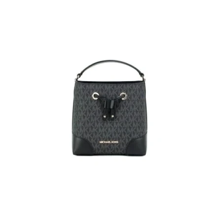 Imagen de Michael Kors XS Suri Mini Bucket Crossbody Bolso de hombro con cordón 35F2GM9M1B PVC, PVC negro