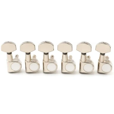 Imagen de Musiclily Pro 6 en línea 2 Pin Clavijas de Afinación Guitarra Clavijeros para Eléctrica tipo SQ Strat Tele, Nickel
