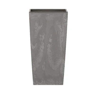 Imagen de Maceta alta 35 L Prosperplast Urbi Square Effect de plástico CON depósito en color Gris claro, 55 (alto) x 29,5 (ancho) (profundo) cms