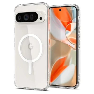 Imagen de Spigen Funda Ultra Hybrid OneTap Metal Ring MagFit Compatible con Google Pixel 9 Blanco