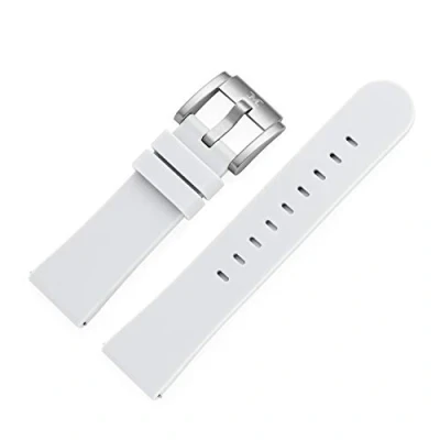 Imagen de TW Steel Marc Coblen Correa de silicona para reloj (22 mm, cierre acero), Blanco,