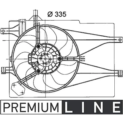 Imagen de MAHLE ORIGINAL CFF 203 000P Ventilador de radiador para vehículos sin aire acondicionado 335mm 12V 113W eléctrico con bastidor (armazón)