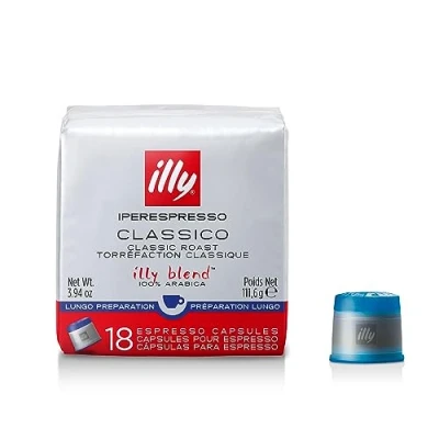 Imagen de 6 bolsas de 18 cápsulas café largas Illy