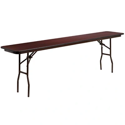 Imagen de Flash Muebles 18 &quot;x 96&quot; Rectangular Madera de Caoba Laminado melamina Plegable Mesa Entrenamiento