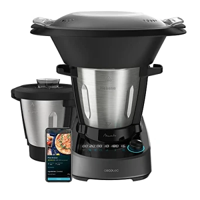 Imagen de Robot de cocina Cecotec Mambo 11090 Habana, 1600W, 3.3 l, 37 funciones, Display táctil, Báscula integrada, Wi Fi, Negro