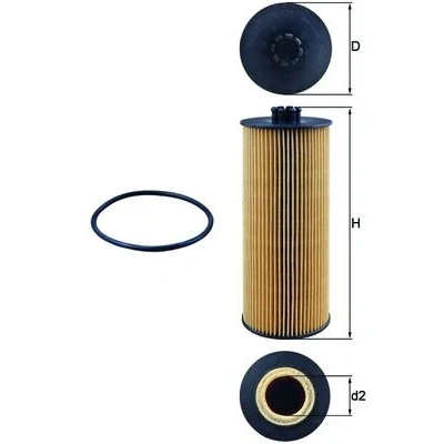 Imagen de MAHLE ORIGINAL OX 155D Filtro de aceite Cartucho filtrante MAN: TGA