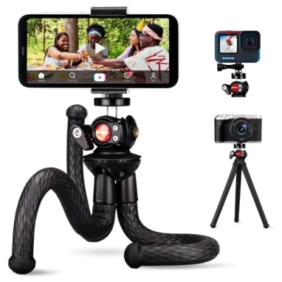 Imagen de Lammcou trípode para teléfono móvil, Mini Gorrila Flexible, Soporte y Adaptador de cámara acción, Viaje iPhone Sam Sung Xiao mi Hua wei Phone Tripod