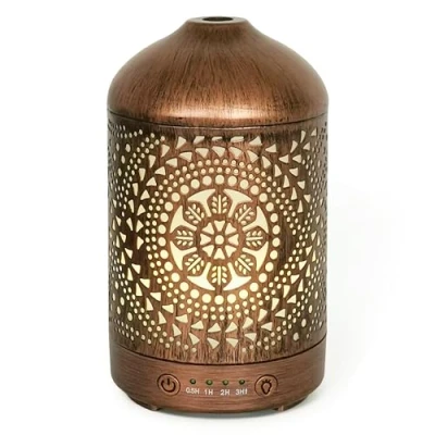 Imagen de Difusor de Aceite Esencial Earnest Living Metal Temporizadores 100 ml Luces nocturnas y función Apagado automático Humidificador Oficina en el hogar Difusores aromaterapia
