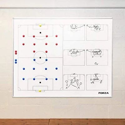 Imagen de FORZA Pizarras de Tácticas Fútbol Pizarra Blanca para Entrenamientos (Incluye Marcadores Lavables) (Pizarra Pared)