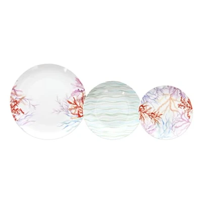 Imagen de Tognana Pacifico Vajilla para 6 personas, 18 piezas, porcelana, multicolor