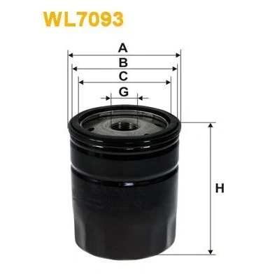 Imagen de WIX FILTERS WL7093 Filtro de aceite 3/4 16 UNF enroscable FORD: FIESTA 4, 3, MONDEO 2