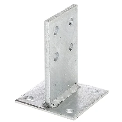 Imagen de Alberts 215538 Anclaje en forma de T Para postes, atornillar o empotrar hormigón, Galvanizado caliente, Tamaño la base fijación 130 x 80 mm
