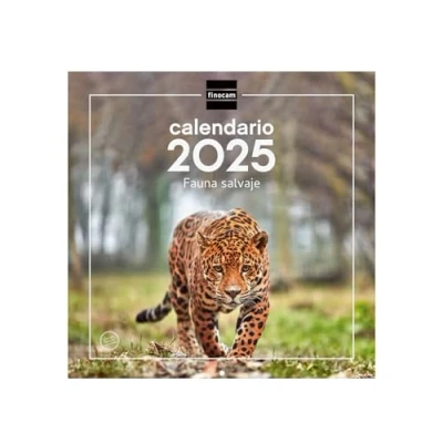 Imagen de Finocam Calendario Imágenes de Pared 30x30 para Escribir 2025 Mes Vista Enero Diciembre (12 meses) Fauna Salvaje Español