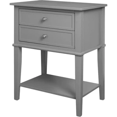 Imagen de Ameriwood Franklin Mesa Auxiliar con 2 cajones, Gris