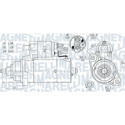 Imagen de Motor de arranque MAGNETI MARELLI 063721393010