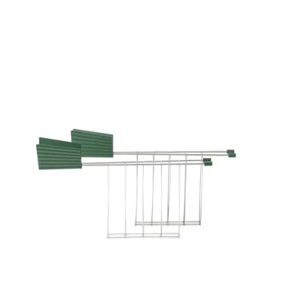 Imagen de Alessi Sandwich Racks for Toaster Plissé Green Michele de Lucchi MDL08RA GR