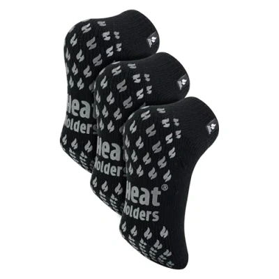 Imagen de Heat Holders 3 pares De calcetines térmicos tobillo corte bajo para hombre multipack invierno, Negro La Raya, ^