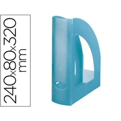 Imagen de Q Connect Revistero Plástico Azul Translucido