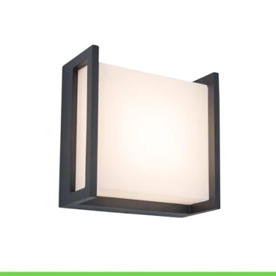Imagen de LUTEC lámpara LED de pared exterior QUBO, pequeña aluminio en antracita, con 9,5 W, 650 lúmenes, color luz blanco cálido (3000 K), cuadrada