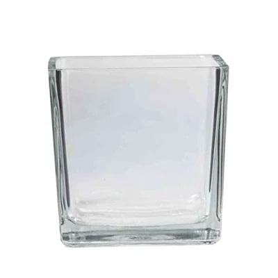 Imagen de INNA Glas Tiesto de Cristal Levi, Cuadrado/Cubo, Transparente, 14x14x14cm Macetero Maceta