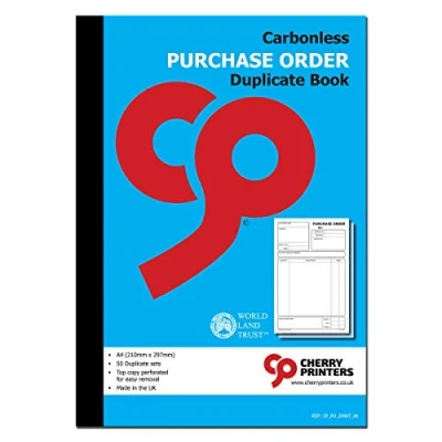 Imagen de Cherry Libros de orden compra sin carbono NCR, A4, A5, duplicados, triplicados (A4, duplicado)