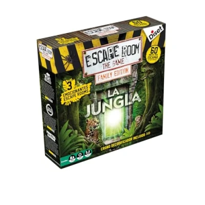 Imagen de Diset Escape Room Family La Jungla, Juego de mesa familiar recomendado a partir 10 años.